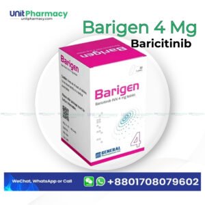 Barigen 4 Mg (Baricitinib) - 30 Tablets 2 Barigen 4 mg baricitinib alopecia areata rheumatoid arthritis RA unit pharmacy