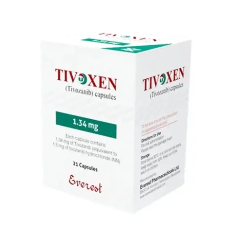 Tivoxen 1.34 MG (Tivozanib) | Targeted Therapy for Advanced Kidney Cancer 1 tivoxen 1.34 mg tivozanib capsules