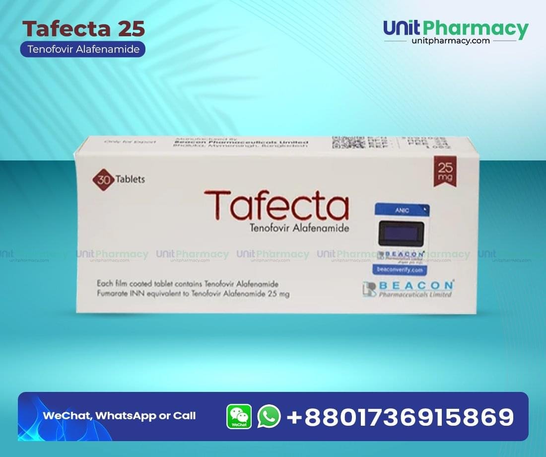 Tafecta 25 Mg (Tenofovir Alafenamide) - 30 Tablets 1 tafecta 25 mg tenofovir alafenamide